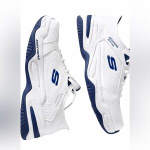 Skechers Durham Slip-Ins Men’s 10 Wide Fit Memory Foam White Sneakers